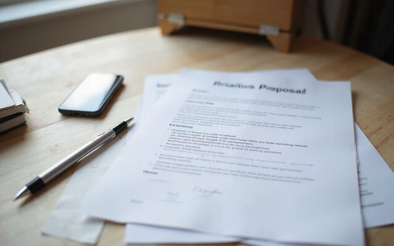 Written proposal page showing a scope and exclusions list for house leveling work